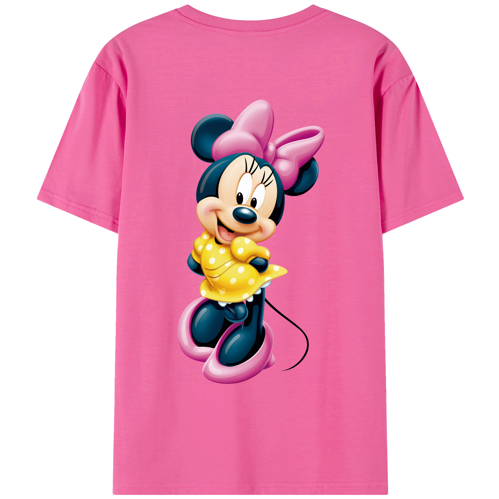 （画像用） ミッキーマウス Mickey Mouse レディース半袖Tシャツ(バックプリント)